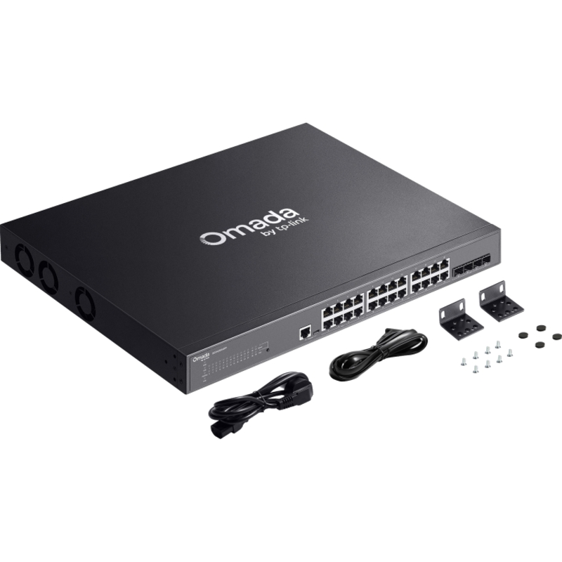 Коммутатор TP-Link Omada SG3428XMPP управляемый L2+, 24 порта PoE+/PoE++, 4 SFP+, 500 Вт, фото 6