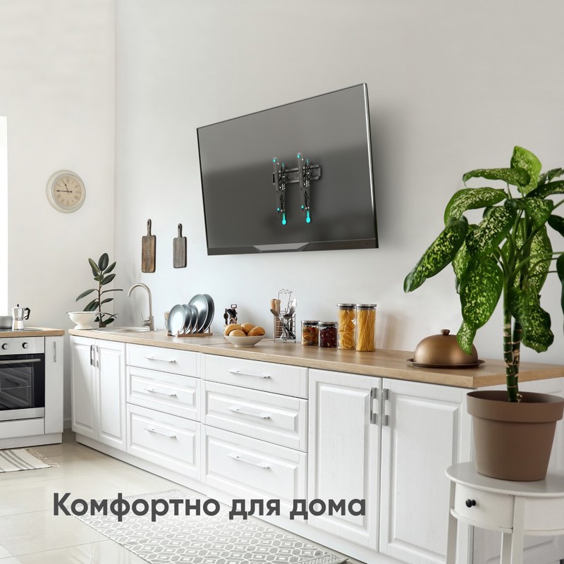 Кронштейн Onkron 32-70'' 400*400, крепление настенное, до 65 ″, нагрузка до 68.2 кг, фото 9