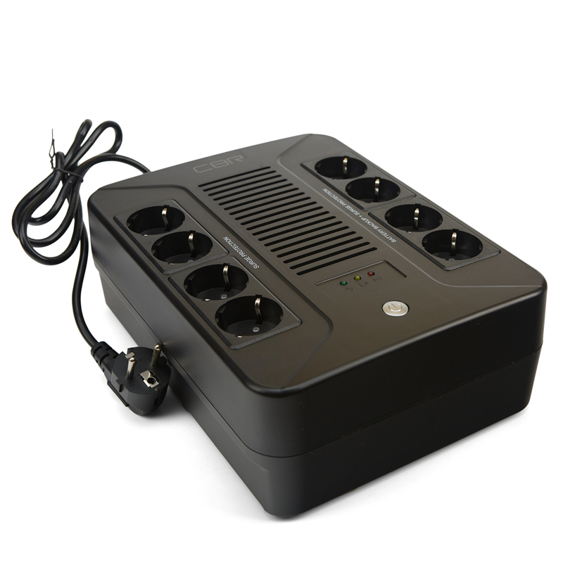 ИБП CBR UPS-OFB-101E-850, 850 ВА / 510 Вт, 8 розеток Schuko, AVR, батарея 12 В 8 Ач, фото 10