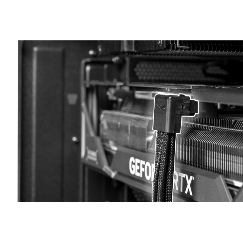 Кабель для корпуса Cable be quiet! 12V-2X6 12VHPWR 90° CABLE PCI-E, 700mm, Black (be quiet! BC073), фото 2
