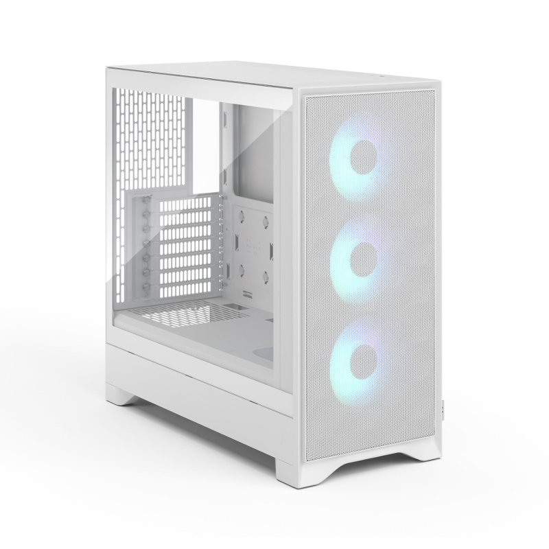 Корпус ПК без блока Case Fractal Design Pop 2 Air TG RGB, Midi-Tower, 3x120mm, 1xUSB-C + 1xUSB-A 3.2 ATX, mATX, mITX White, фото 6