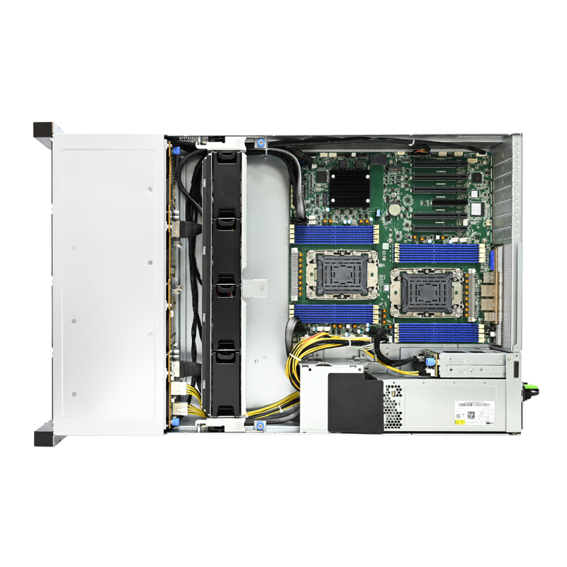 Серверная платформа 2U 12x NVMe (12-port 3.5"/2.5" PCIe Gen4 Tri-mode backplane), 2x 2.5" SATA hot-swap (rear), 4x 8038 FAN (AIC XP1-S202VA02), фото 4