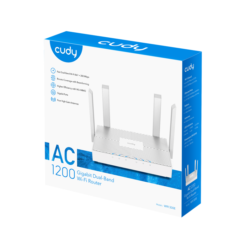 Wi-Fi роутер Cudy AC1200 Gigabit Dual Band Wi-Fi Router, 2 порта LAN, фото 5