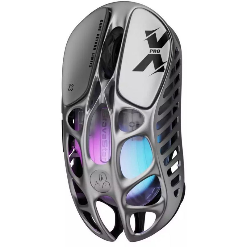 Мышь Gravastar Mercury X Pro GRY, USB-C, Bluetooth, радиоканал, 32000 dpi, серый, подсветка, фото 4