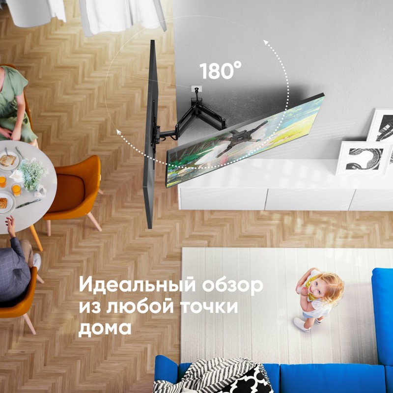 Кронштейн Onkron 32-65" 400*400, крепление настенное, до 65 ″, нагрузка до 35 кг, фото 5