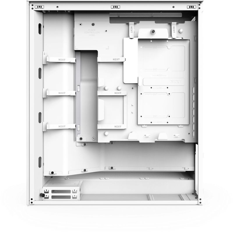 Корпус ПК без блока Case NZXT H7 Flow, Midi-Tower, TG, 3x120mm, 2xUSB-A 3.2 + 1xUSB-C 3.2, E-ATX, ATX, mATX, mITX White, фото 5