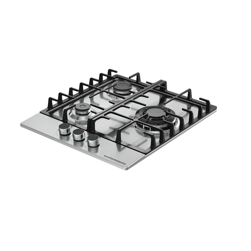 Варочная панель Kuppersberg FS 46 X, газовая, 45 см, 3 конфорки, нержавеющая сталь, фото 2