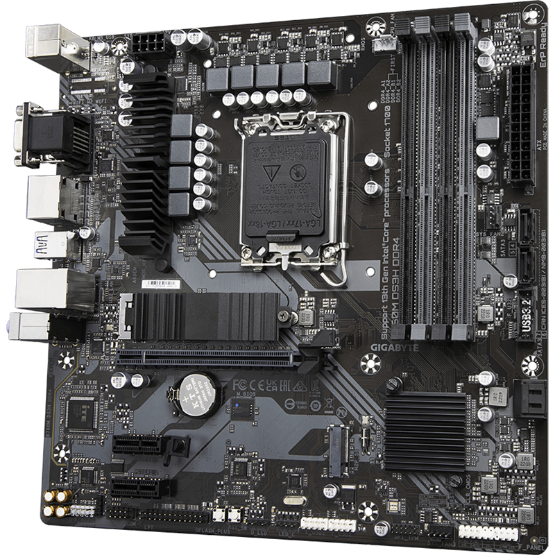 Материнская плата Gigabyte INTEL B760 s1700, LGA1700, mATX, DDR4, B760MDS3HDDR4, фото 4