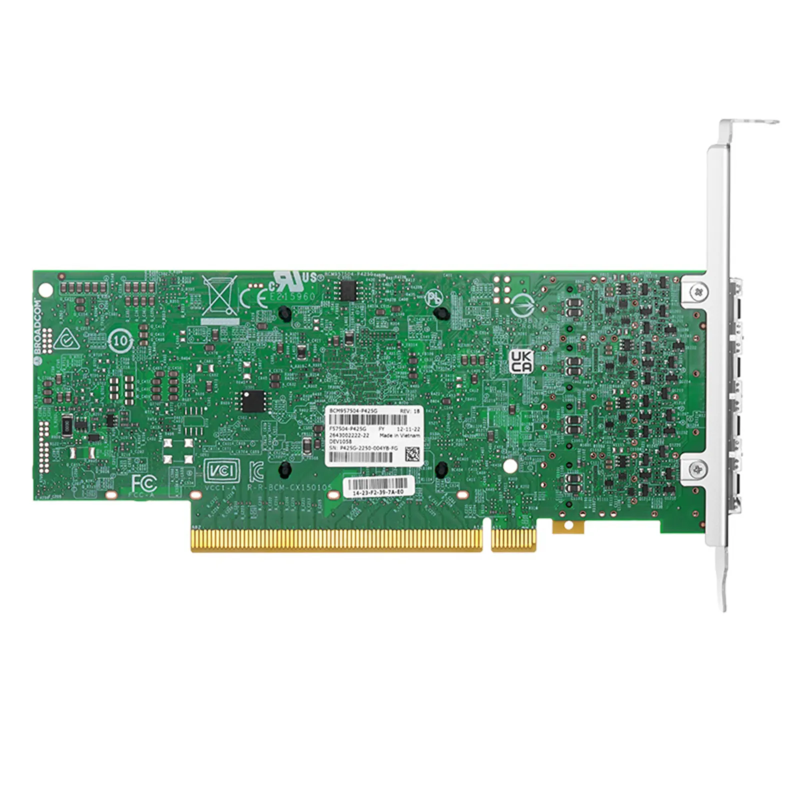 Сетевая карта Broadcom BCM957504-P425G, 4 порта SFP28 25 Гбит/с, PCIe 4.0 x16, iSCSI, фото 5