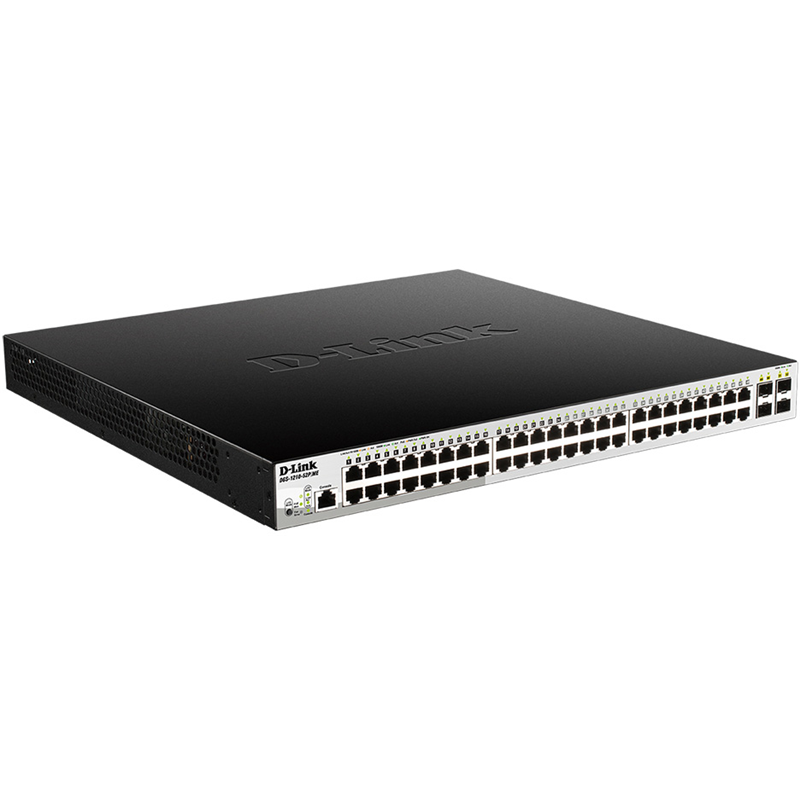 Коммутатор D-Link DGS-1210-52P/ME управляемый L2, 48 портов PoE 1 Гбит/с, 4 SFP, 193 Вт, фото 2