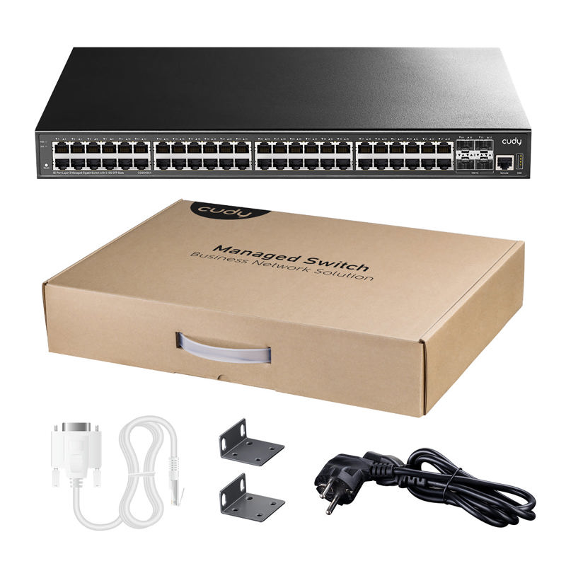 Коммутатор Cudy управляемый L3, 48 портов 1 Гбит/с, 4 SFP 10 Гбит/с, консольный порт, фото 4