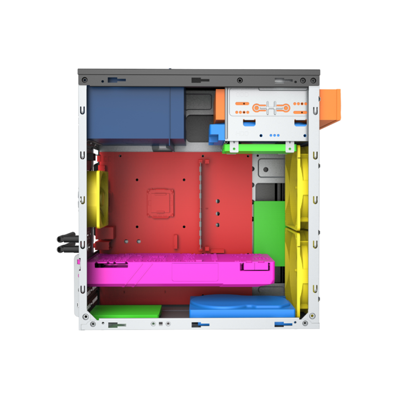 Корпус для ПК Foxline FL-702, Mini Tower, с БП 500 Вт, чёрный, под mATX, Mini-ITX, фото 5