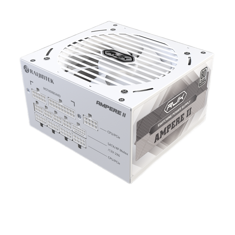 Блок питания Raijintek AMPERE II 850, 80 PLUS Platinum, ATX, активный PFC, вентилятор 120x120 мм, белый, фото 2