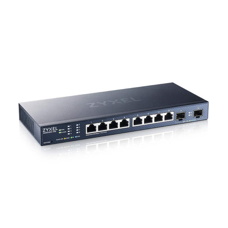 Коммутатор ZYXEL XMG1915-10E смарт L3 Lite, 8 портов 2,5 Гбит/с, 2 SFP+, без вентилятора, фото 3