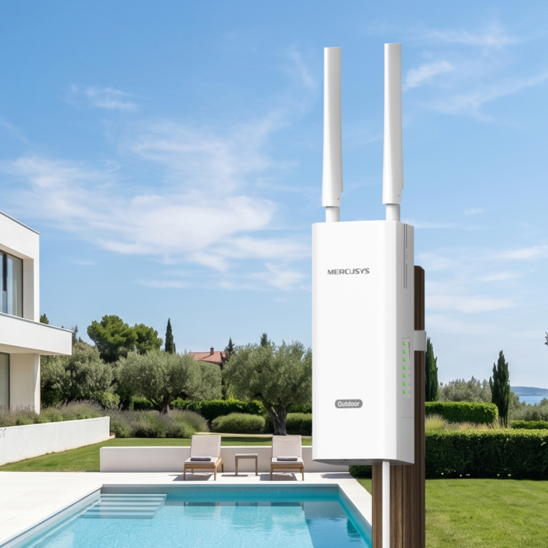 4G-роутер Mercusys MB238-4G уличный, модем 4G+ LTE до 300 Мбит/с, Wi-Fi 5 AC1200, порт 1 Гбит/с, фото 3