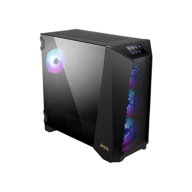 Корпус ПК без блока Case MSI MEG PROSPECT 700R, Midi-Tower, TG, 4x140mm ARGB, 2xUSB-A 3.2 + 1xUSB-C, E-ATX, ATX, mATX, mITX Black, фото 4