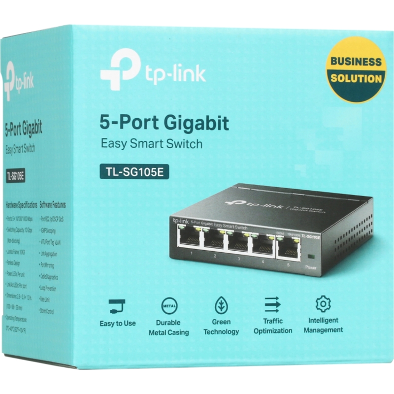 Коммутатор TP-Link TL-SG105E серии Easy Smart настольный, 5 портов 1 Гбит/с RJ-45, для дома и офиса, фото 8