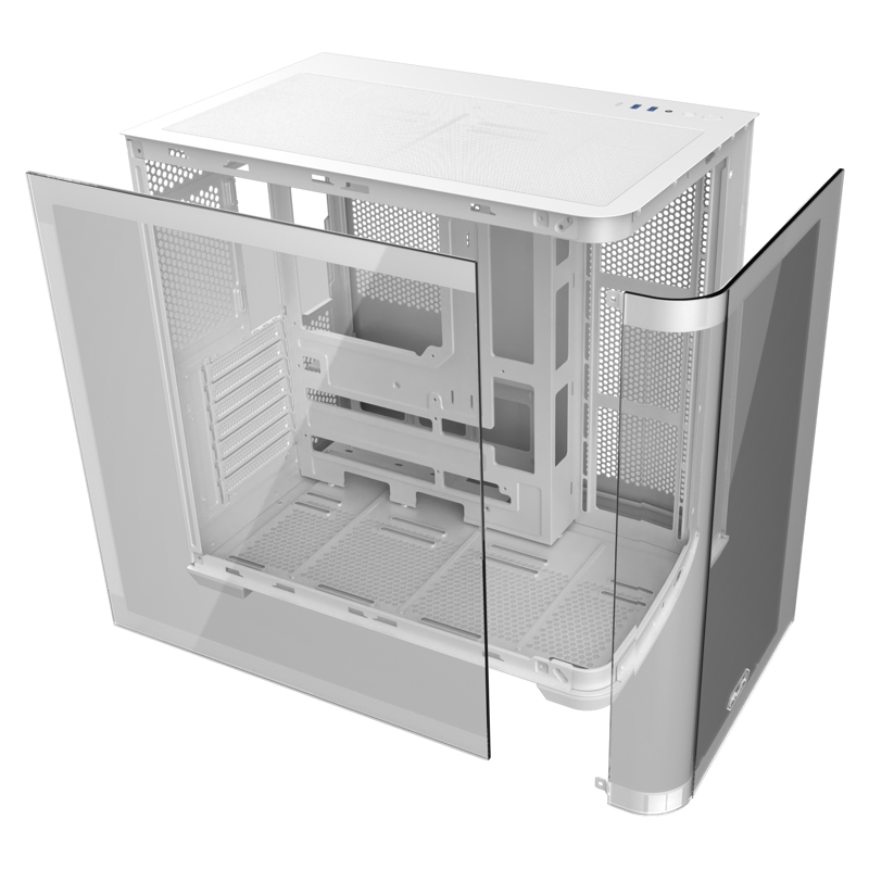 Корпус для ПК Raijintek ATREUS BT7, Midi Tower, белый, под ATX, E-ATX, Micro-ATX, Mini-ITX, подсветка ARGB, фото 6