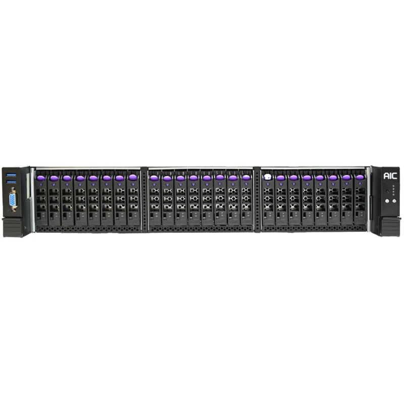 Серверная платформа 2U 8x 2.5" NVMe + 16x 2.5" SAS/SATA hot-swap (3x PCIe Gen5 Tri-mode 8-port backplane), 2x 2.5" SATA hot-swap (AIC XP1-S201VA02), фото 2