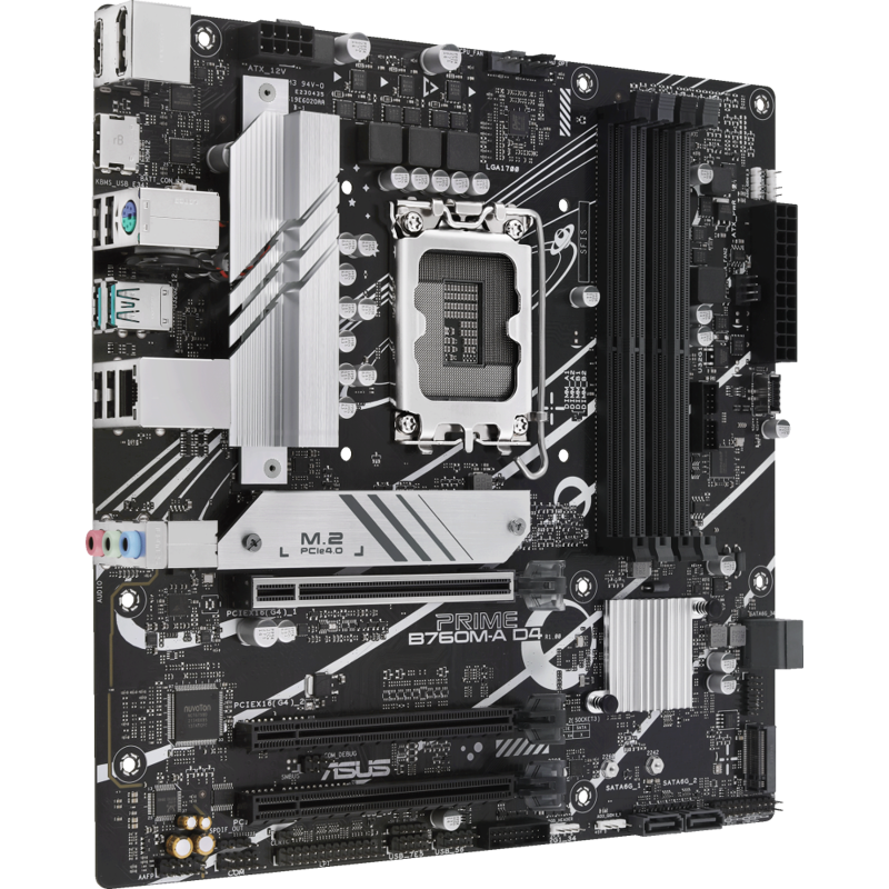 Материнская плата ASUS PRIME B760M-A D4-CSM, LGA1700, Intel B760, mATX, DDR4, фото 2
