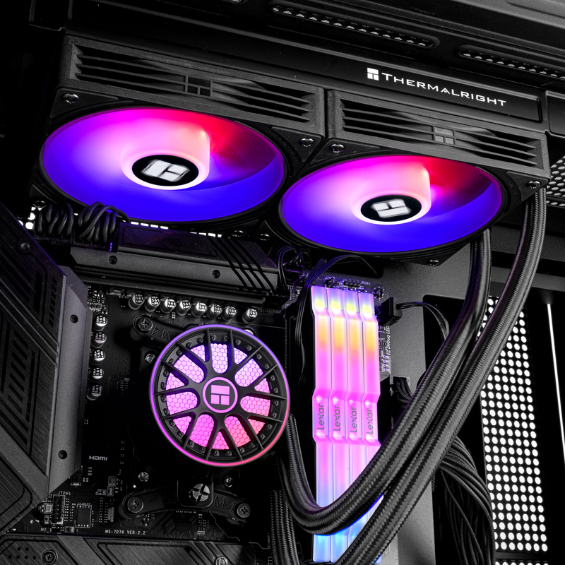Система жидкостного охлаждения Thermalright Aqua Elite 240 V6, вентилятор 120 мм, чёрный, фото 8