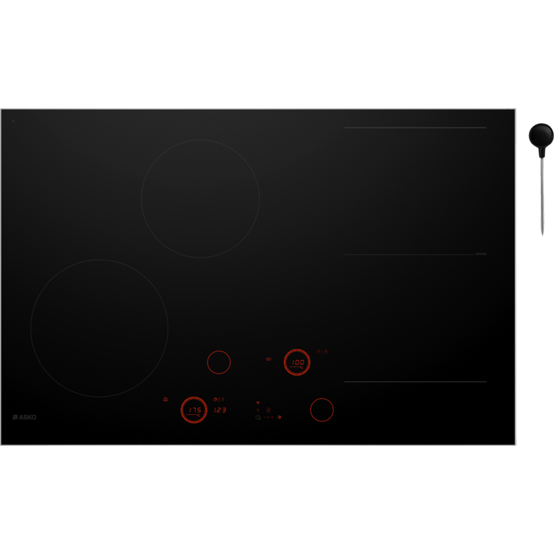 Варочная панель ASKO HID824GC, индукционная, 80,4 см, 4 конфорки, Bridge, Wi-Fi, чёрная, фото 2