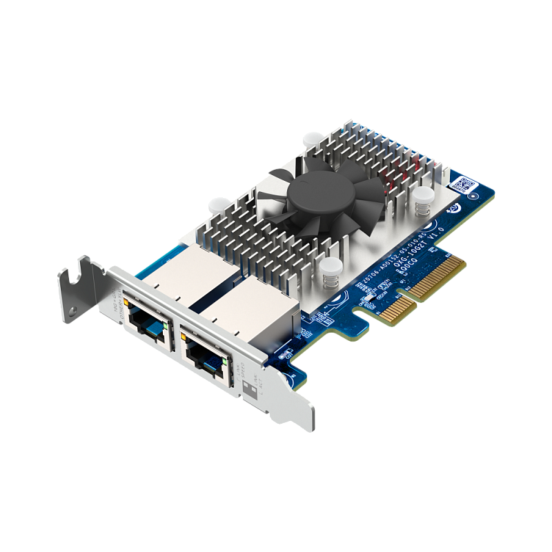 Сетевая карта QNAP QXG-10G2T Dual-port BASET 10GbE network expansion card; low-profile form factor; PCIe Gen3 x4 (QNAP QXG-10G2T), фото 6
