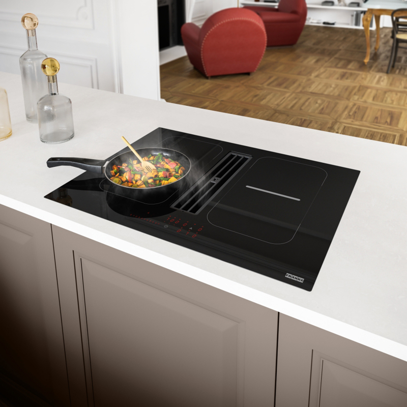 Варочная панель Franke Smart FSM 7081R HI с вытяжкой, индукционная, 700×500 мм, 4 зоны, угольный фильтр, фото 4