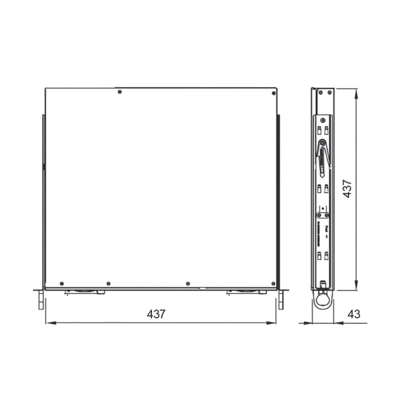 Серверный корпус 1U chassis , 2 internal HDD & 6G BP, with 350W Flex-ATX Power Supply 348mm depth with AC-R102 Slide Rail (Ablecom CS-R16-01P), фото 5