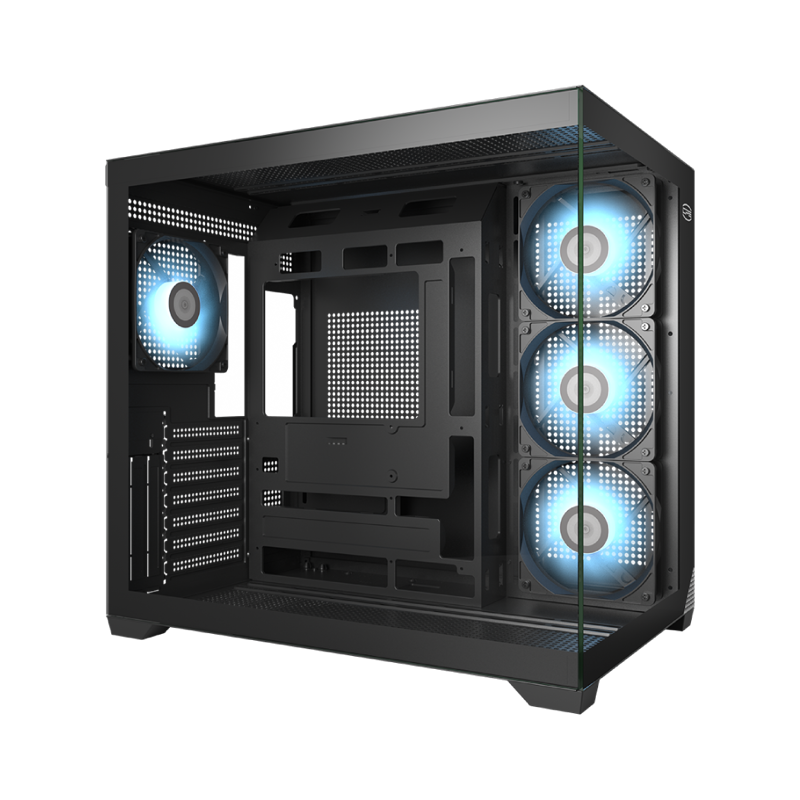 Корпус для ПК PcCooler C3T700 ARGB BK, Midi Tower, чёрный, под ATX, mATX, Mini-ITX, подсветка ARGB, фото 5