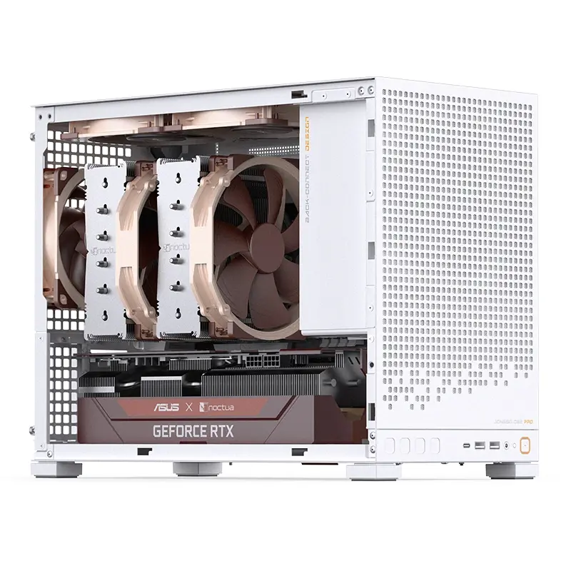 Корпус для ПК Jonsbo D32 PRO, Mini Tower, белый, под mATX, Mini-ITX, материал пластик, сталь, стекло, фото 11