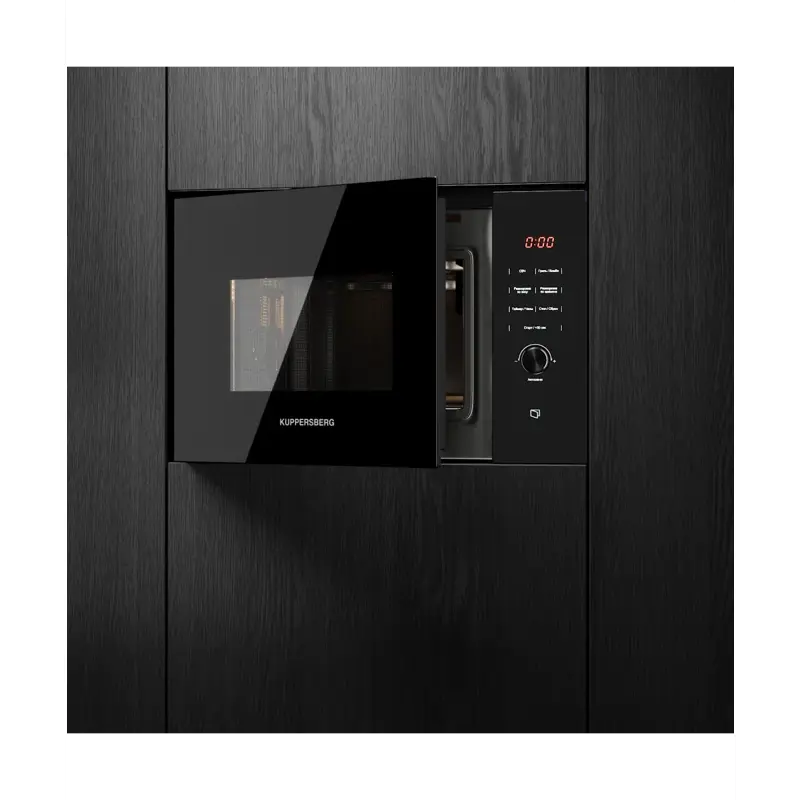 Встраиваемая микроволновая печь Kuppersberg HMW 650 BL, 25 л, 900 Вт, гриль, 8 программ, чёрная, фото 3