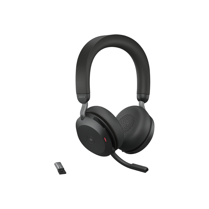 Гарнитура Jabra Evolve2 75 MS Stereo, Bluetooth 5.2, адаптер Link 380a USB-A, гибридное ANC, фото 4