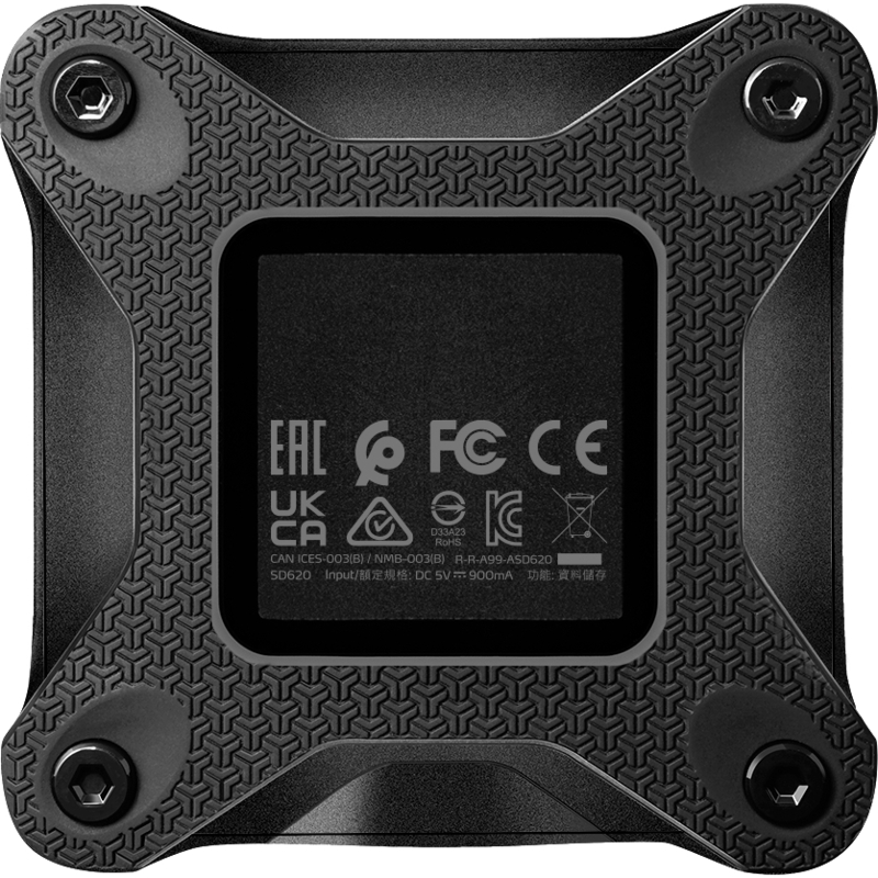 Внешний SSD ADATA SD620, 1000GB, Type-C, USB 3.2 Gen2, R/W 520/460 MB/s, 80x80x15mm, Black (ADATA SD620-1TCBK), фото 6