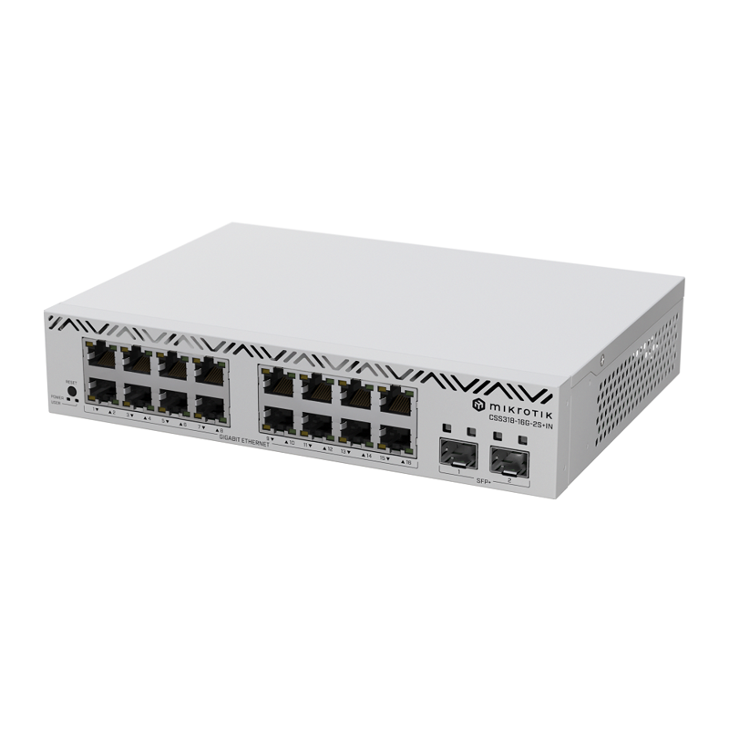Коммутатор Mikrotik CSS318-16G-2S+IN, 16 портов 1 Гбит/с, 2 SFP+ 10 Гбит/с, фото 2