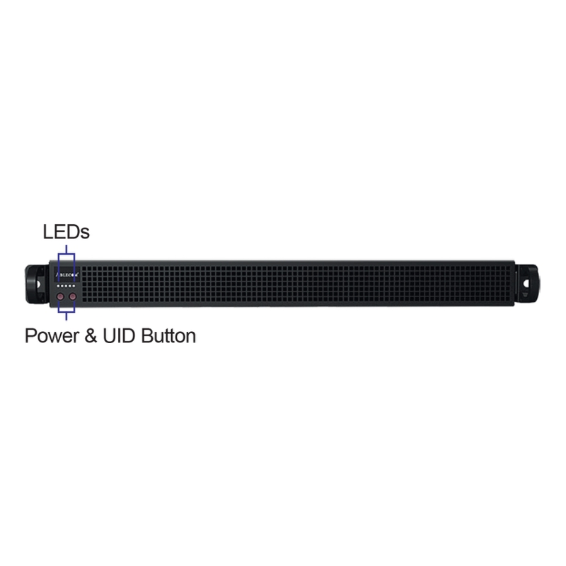 Серверный корпус 1U chassis , 2 internal HDD & 6G BP, with 350W Flex-ATX Power Supply 348mm depth with AC-R102 Slide Rail (Ablecom CS-R16-01P), фото 2