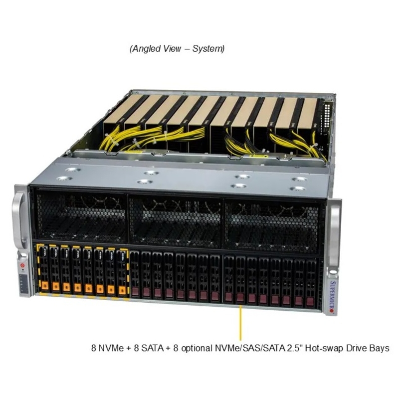Серверная платформа Supermicro GPU SuperServer SYS-421GE-TNRT 4U, 2x LGA-4677, Intel® C741, 32x DDR5 RDIMM, 8x 2.5" HS SATA (SuperMicro SYS-421GE-TNRT), фото 2