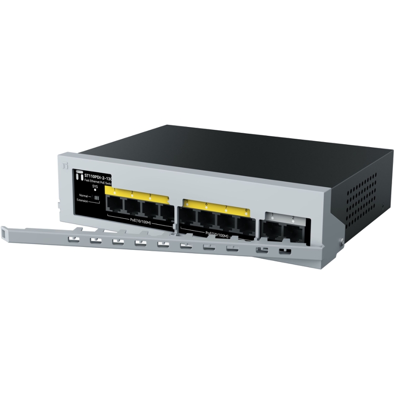 Коммутатор Netis ST110PDI-2-130 неуправляемый, 8 портов PoE+ 100 Мбит/с, 2 аплинка, 120 Вт, фото 4