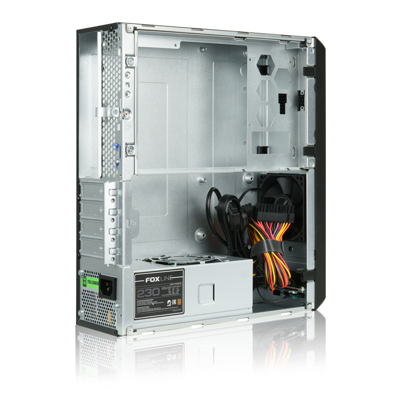 Корпус для ПК Foxline FL-1004-TFX230B-85, Desktop SFF, с БП 230 Вт, чёрный, под mATX, mITX, фото 5
