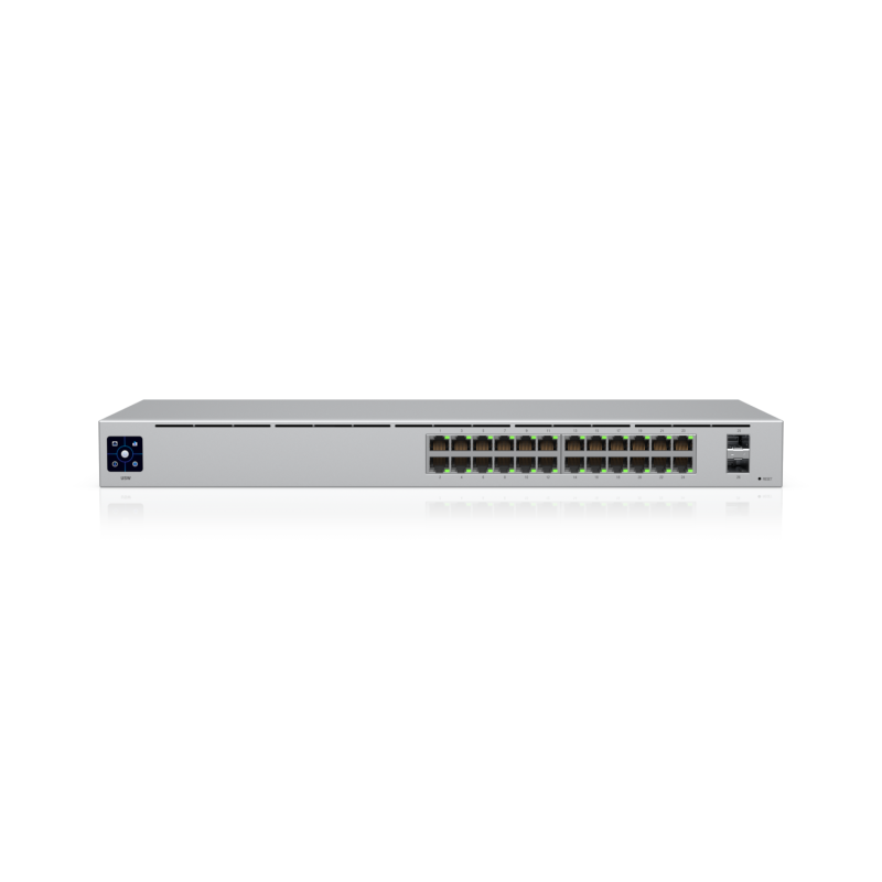 Коммутатор Ubiquiti USW-24 управляемый, 24 порта 1 Гбит/с, 2 SFP, без вентилятора, фото 3