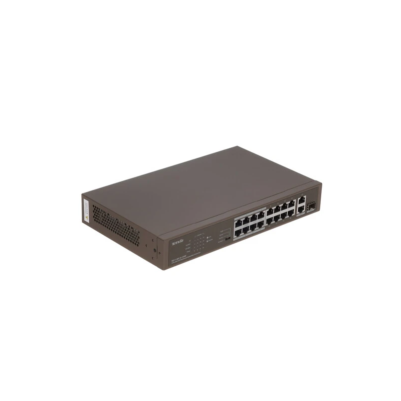 PoE-коммутатор Tenda IP-COM F1118P-16-150W неуправляемый, 16 портов 100 Мбит/с, 2 порта 1 Гбит/с, фото 3