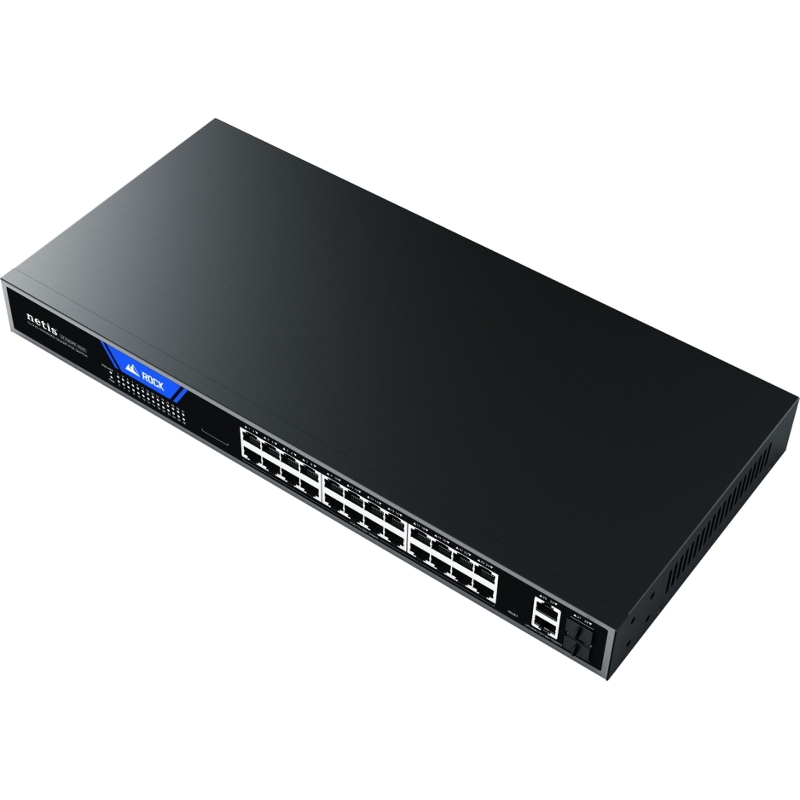 Коммутатор Netis ST228GPR-2G2S управляемый, 24 порта PoE 1 Гбит/с, 2 аплинка, 2 SFP, 375 Вт, фото 4