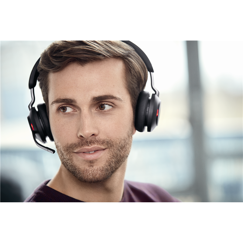 Гарнитура Jabra Evolve2 65 MS Stereo с зарядной подставкой, Bluetooth 5.0, адаптер Link 380c USB-C, фото 8