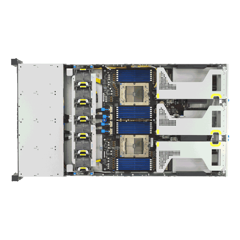 Серверная платформа ASUS RS720A-E13-RS8G, 2U, 2x SP5 (LGA 6096P) TDP 400W, 24x DDR5 6400, 8 x 2.5" hsb NVME, 6 x PCIe gen5 x8 (ASUS 90SF0441-M000H0), фото 9