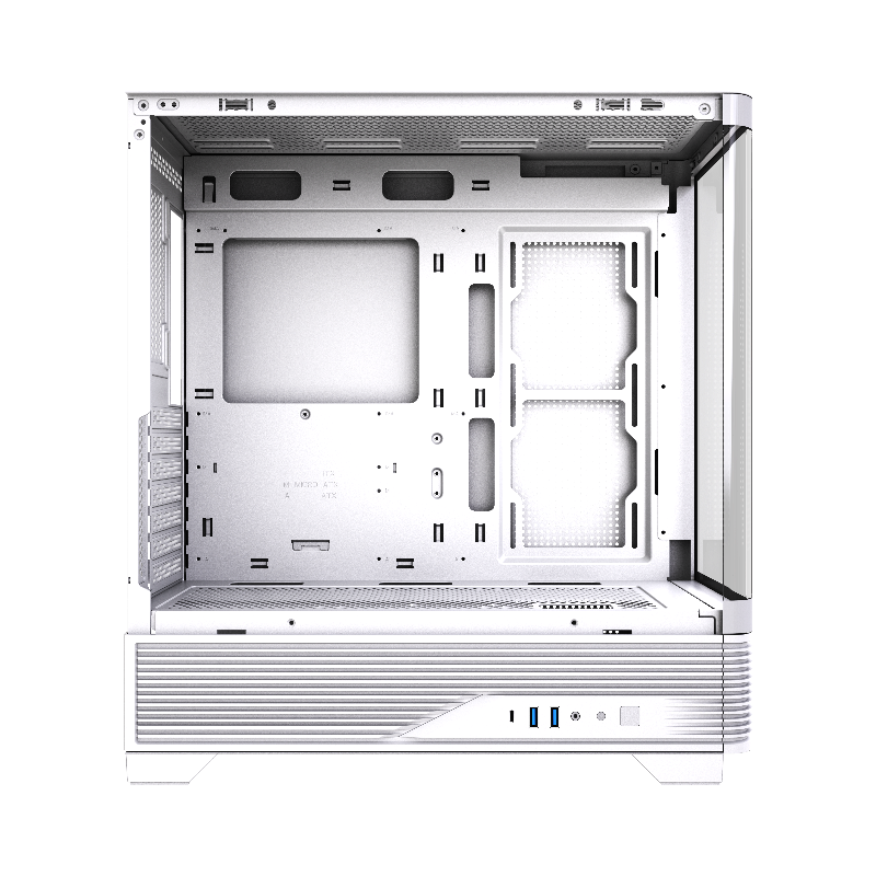 Корпус для ПК Hspd F560, Midi Tower, белый, под ATX, mATX, mITX, материал закалённое стекло, сталь, фото 5