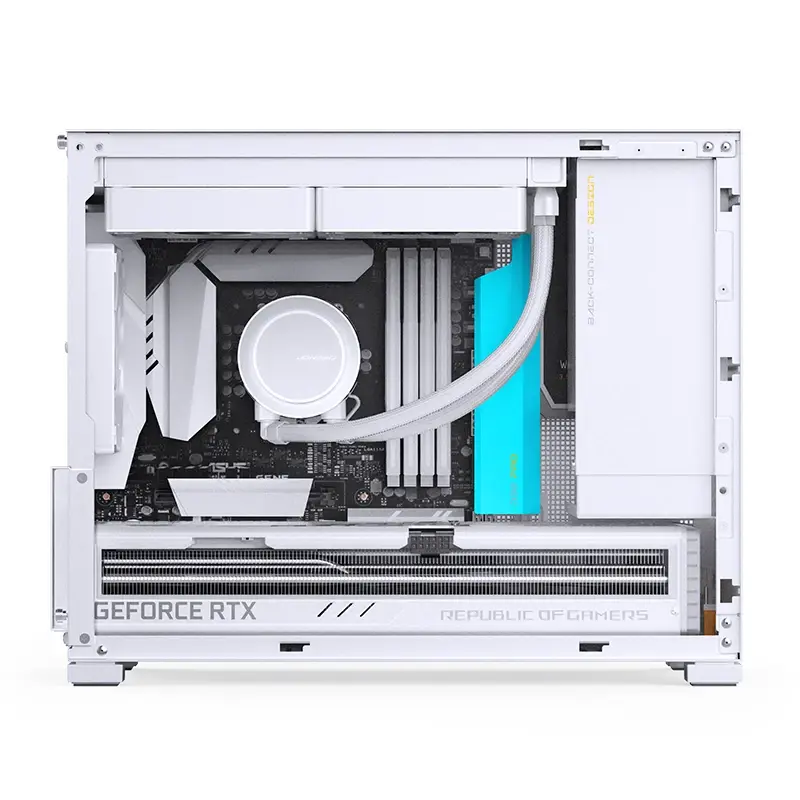 Корпус для ПК Jonsbo D32 PRO, Mini Tower, белый, под mATX, Mini-ITX, материал пластик, сталь, стекло, фото 4