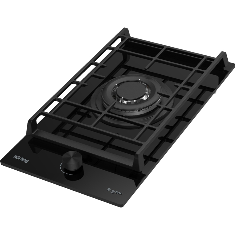 Варочная панель Korting HGG 3130 CTN, газовая на стекле, 30 см, 1 конфорка WOK, чёрное стекло, фото 2