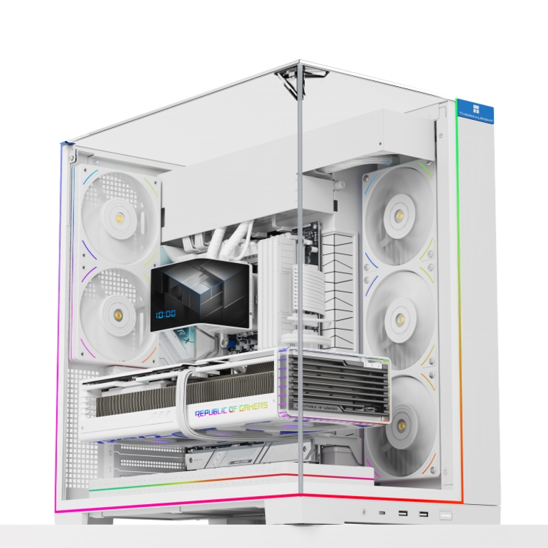 Корпус для ПК Thermalright A70 FAN5-C, Midi Tower, белый, под ATX, mATX, mITX, подсветка ARGB, фото 9