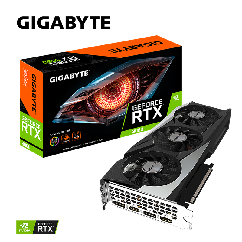 Видеокарта Gigabyte GV-N3060GAMING OC-12GD Rev 2.0. LHR version, NVIDIA GeForce RTX 3060, GDDR6, фото 9