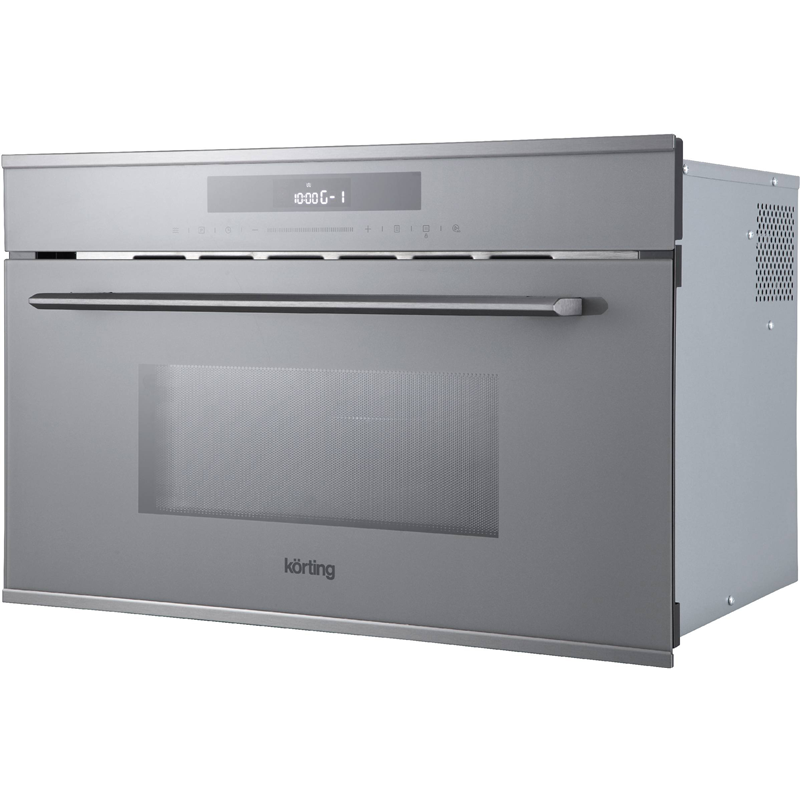 Встраиваемая микроволновая печь Korting KMI 830 GBXGr, 34 л, 900 Вт, гриль, откидная дверца, серое стекло, фото 2
